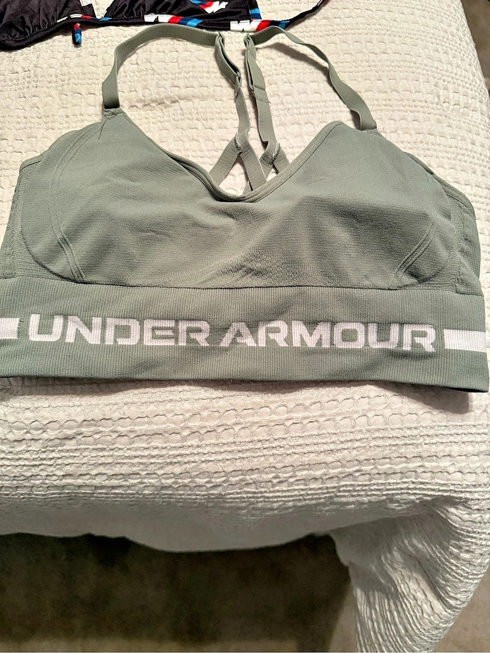 Under Armour UA Seamless Low Long Sports Bra Green